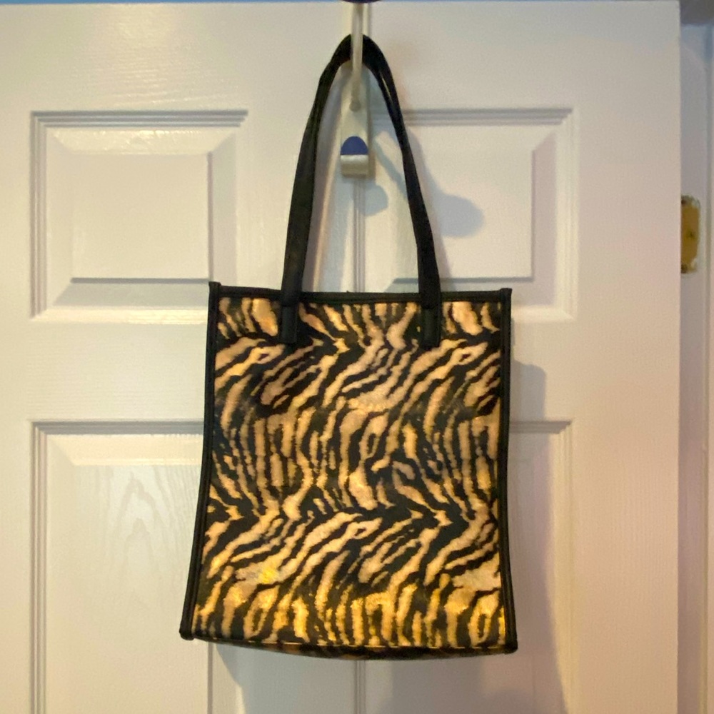 Neiman Marcus x Stephanie Johnson Tiger Print Purse Tote Bag
